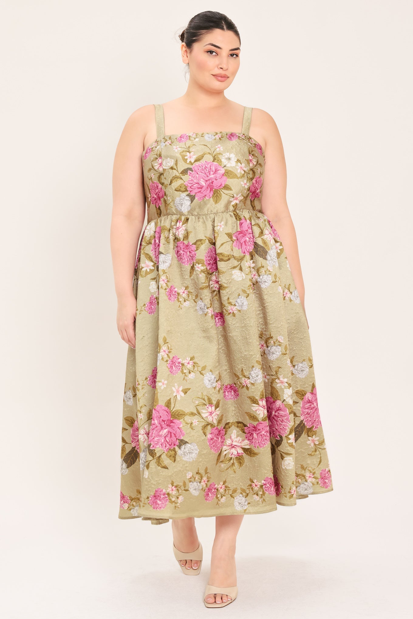 Flying Tomato | Peony Garden Floral Midi Dress