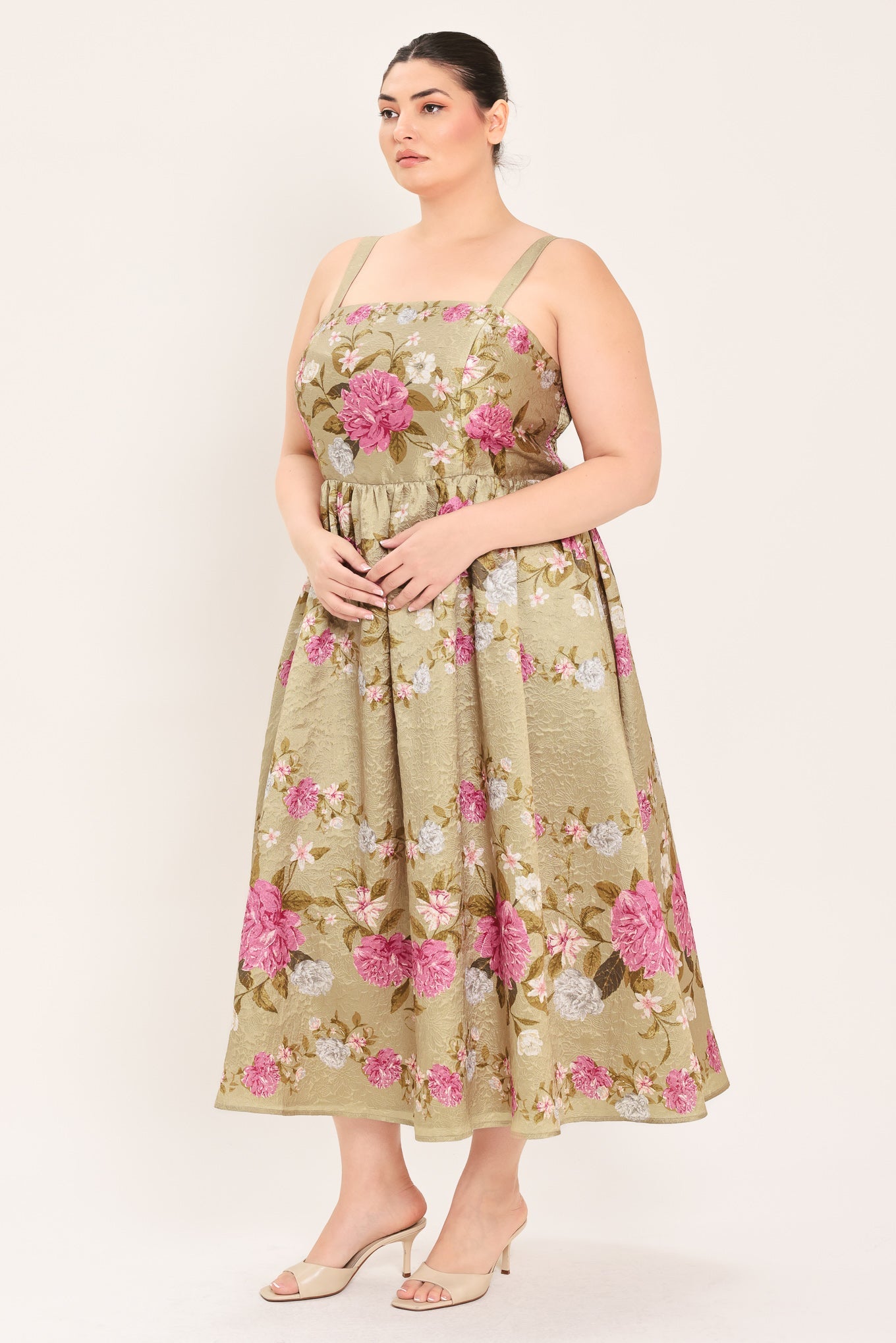 Flying Tomato | Peony Garden Floral Midi Dress