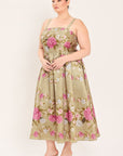 Flying Tomato | Peony Garden Floral Midi Dress