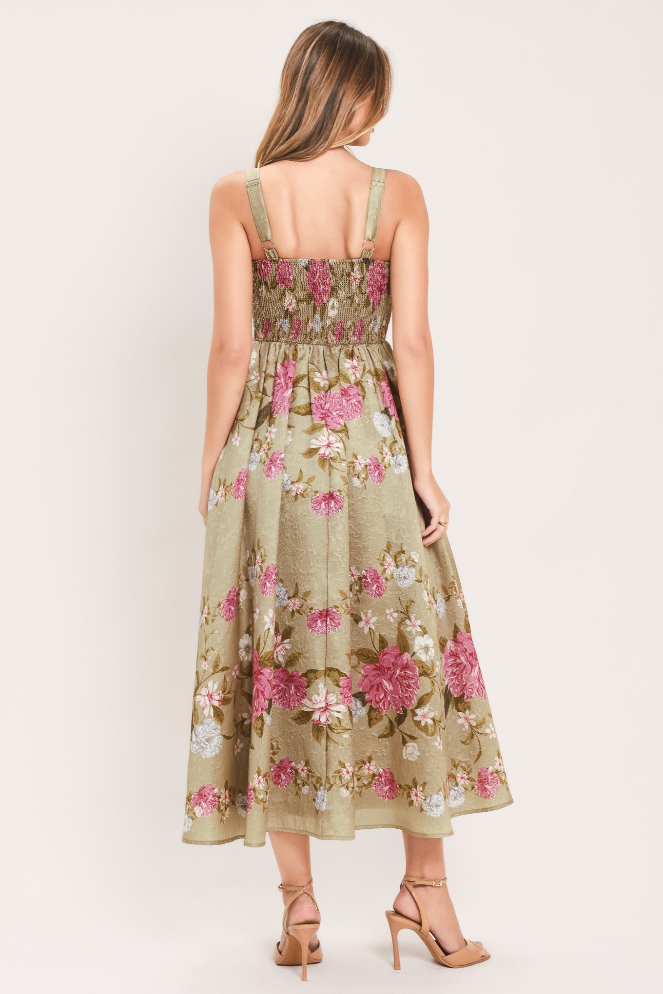 Flying Tomato | Peony Garden Floral Midi Dress