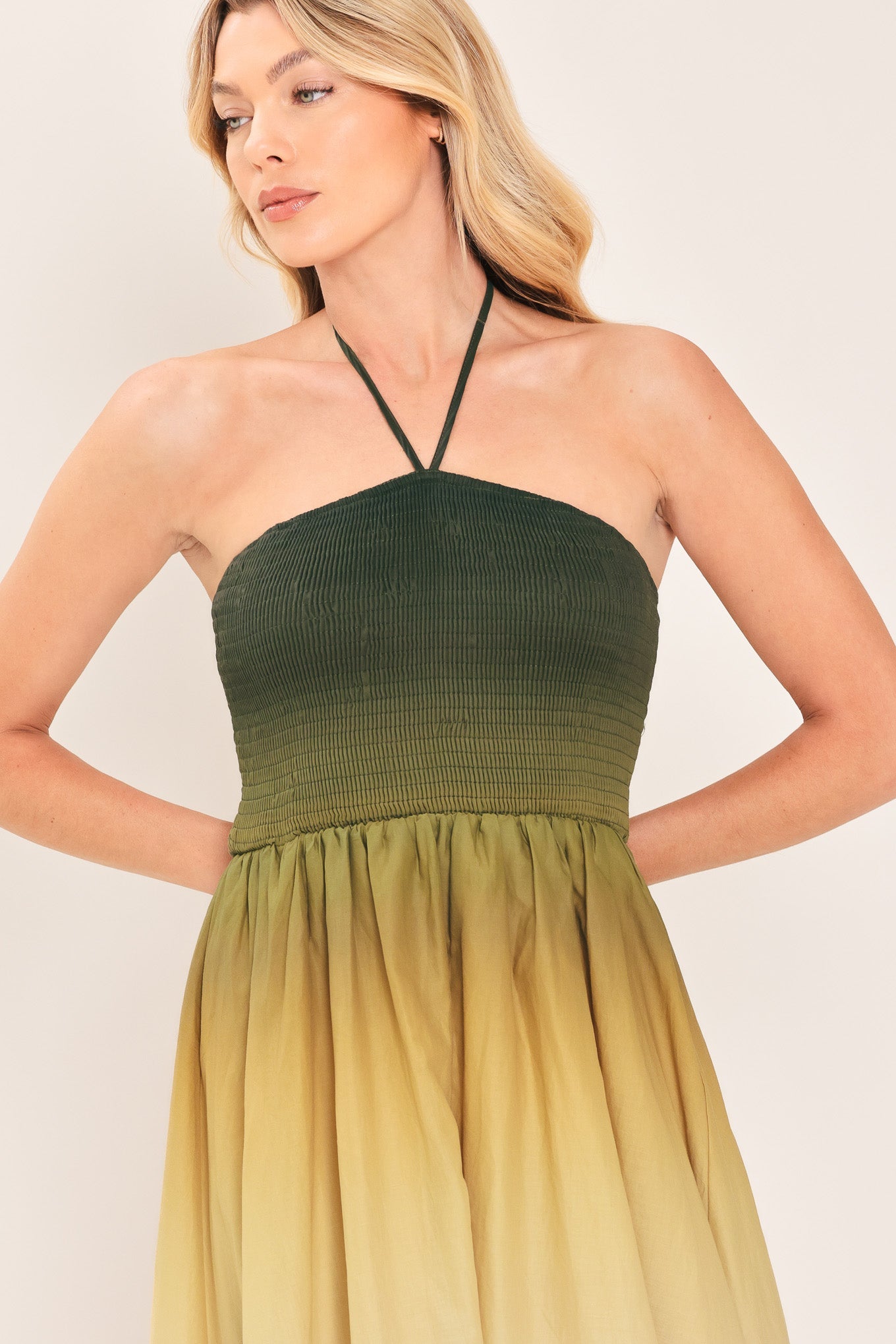 Flying Tomato Sunset Ombre Woven Maxi Dress