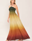 Flying Tomato Sunset Ombre Woven Maxi Dress