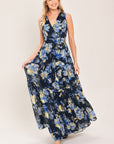 Flying Tomato Floral Evening Woven Maxi Dress