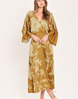 Flying Tomato | Butterscotch Blossom Floral Midi Dress