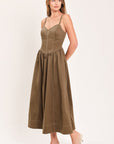 Flying Tomato Prairie Heart Cotton Midi Dress