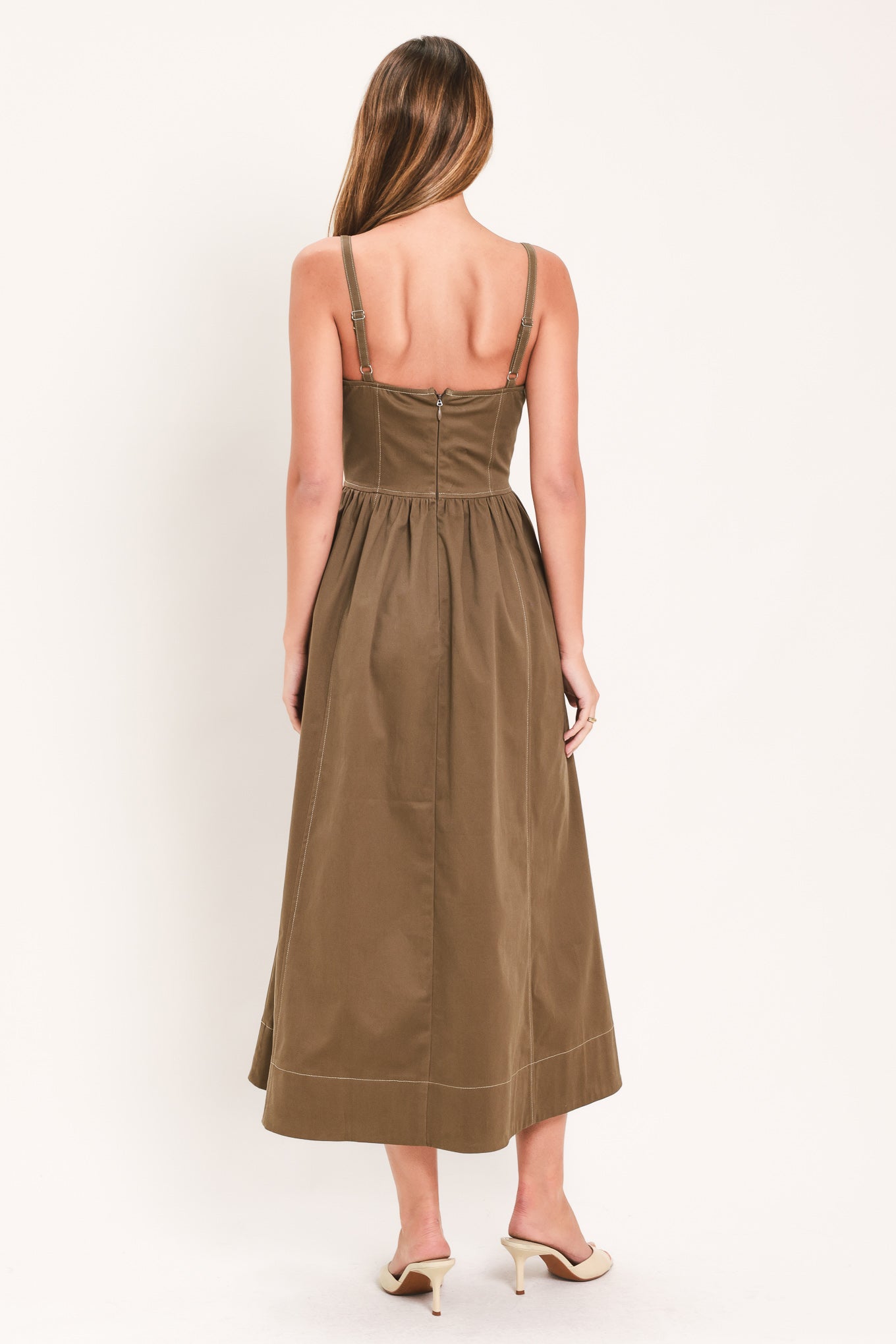 Flying Tomato Prairie Heart Cotton Midi Dress