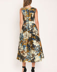 Flying Tomato Golden Meadow Floral Belted Midi Dress