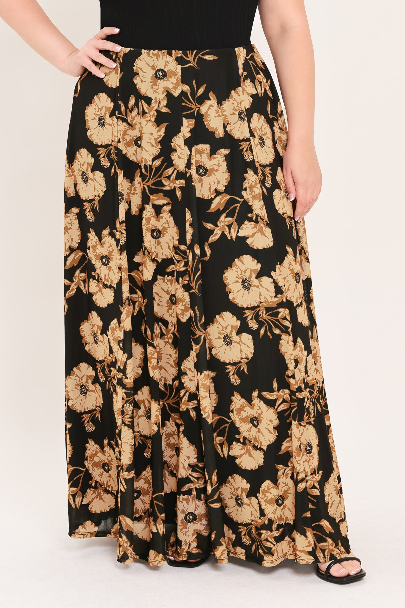 Flying Tomato | Earthen Floral Full Maxi Skirt