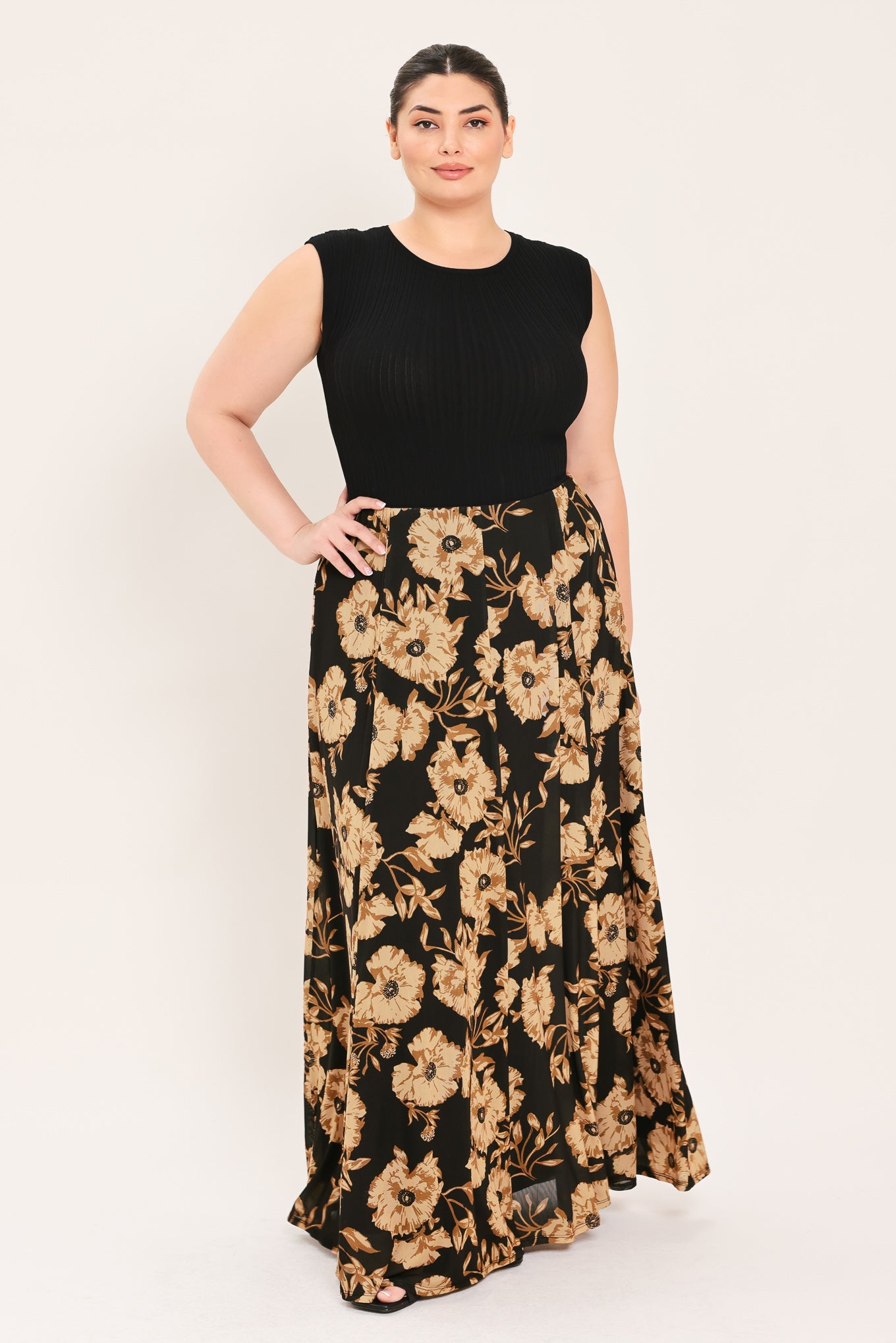 Flying Tomato | Earthen Floral Full Maxi Skirt