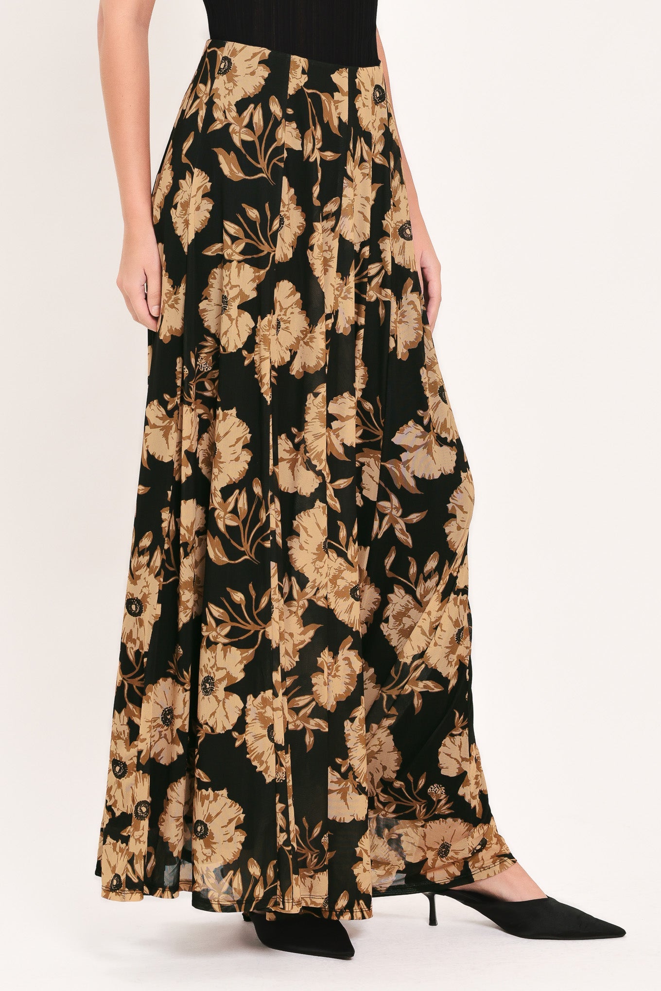 Flying Tomato | Earthen Floral Full Maxi Skirt