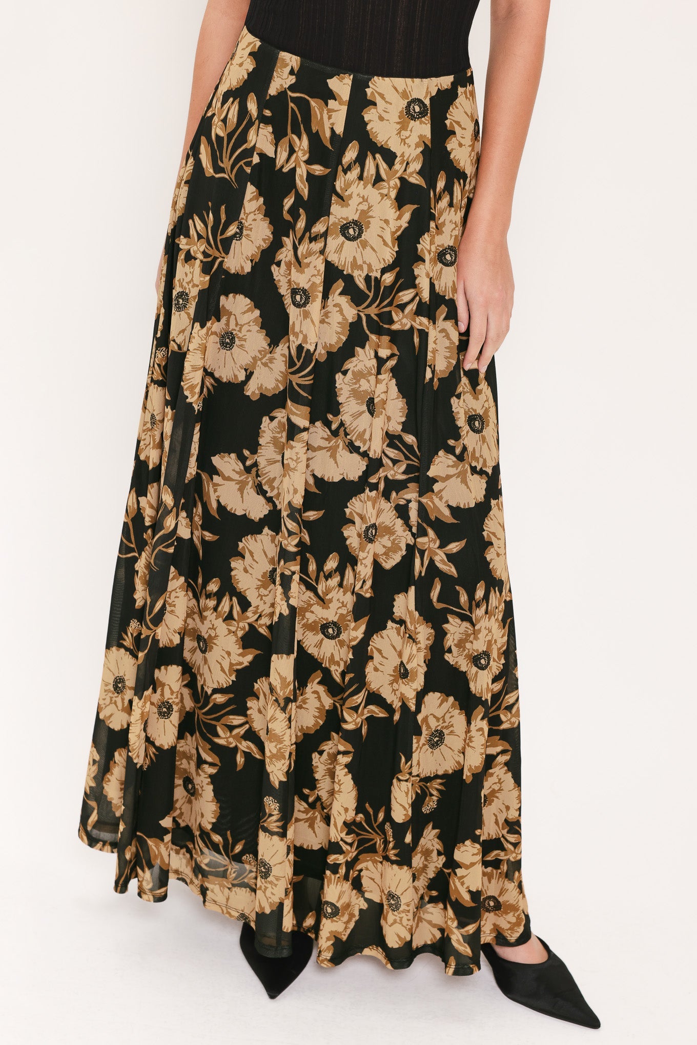 Flying Tomato | Earthen Floral Full Maxi Skirt