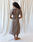 Femme Field Brown Midi Shirtdress