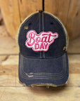 Boat Day Distressed Mesh Snapback Baseball Cap - My Pampered Life Seattle
