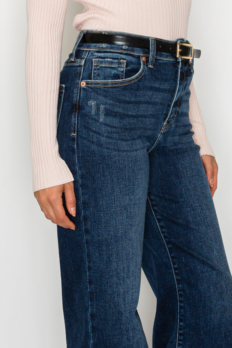 Artemis Vintage |High Rise Cropped Palazzo Jeans