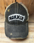 Mommin' distressed snapback mesh hat - My Pampered Life Seattle