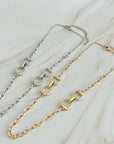 Double Equestrian Chain Necklace
