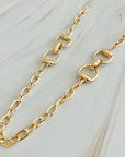 Double Equestrian Chain Necklace
