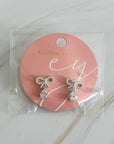 Sparkly Bow Teardrop Earrings