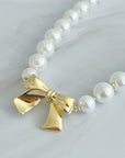 Bow And Pearls Necklace