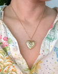 Nostalgic Heart Initial Open Locket Necklace