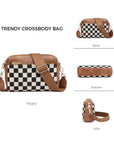 Jessie Mixed Media Camera Crossbody Bag