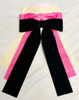 Simply Velvet Bow Hair Clip Set Of 3