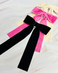 Simply Velvet Bow Hair Clip Set Of 3