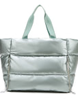 Metallic Puffer Tote