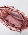 Metallic Puffer Tote