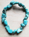 Chunky Blue Turquoise Nugget Bracelet