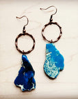 Blue Regalite Chunky Earrings