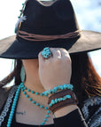 Chunky Blue Turquoise Nugget Bracelet