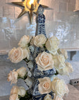 Park Hill Imperial Ceramic Chinoiserie Tulip Vase, Blue and White