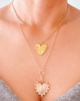 Clip Hanging Initial Heart Necklace