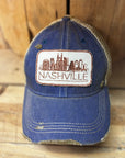 Nashville Skyline-distressed Trucker Hat