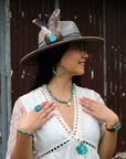 Beaded Hoop Earrings- Genuine Regalite Jasper
