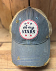 Oh My Stars-Distressed Trucker Hat