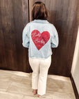 Howdy Cowboy Heart Denim Jacket