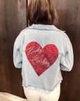 Howdy Cowboy Heart Denim Jacket