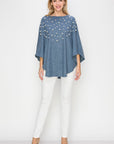 Shelia Knit Pearl Poncho