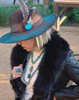 Blue Turquoise Necklace w/ Soldered Turquoise Pendant
