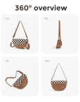 Karlie Checkered Convertible Shoulder & Crossbody Bag