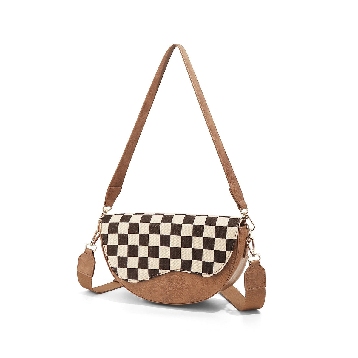 Karlie Checkered Convertible Shoulder & Crossbody Bag