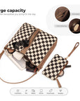 Vanessa Checkered Convertible Hobo Bag & Wristlet Set