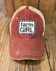 Farm Girl on Red Hat