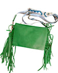 Sedona Green Fringe Crossbody Bag