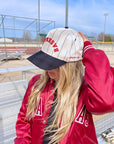 BASEBALL - Red on Black Stripe Vintage Hat - My Pampered Life Seattle