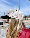 BASEBALL - Red on Black Stripe Vintage Hat - My Pampered Life Seattle
