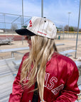 BASEBALL - Red on Black Stripe Vintage Hat - My Pampered Life Seattle