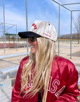 BASEBALL - Red on Black Stripe Vintage Hat - My Pampered Life Seattle